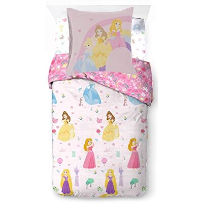 Jay Franco Princesse Disney, Parure de lit Enfant 140x200 cm, 100% Coton, lit 1 Personne Comprend Housse de Couette, Drap Housse & taie d'oreiller 65x65 cm Convient aux Lits de 90x190cm à 90x200cm Jay Franco Princesse Disney, Parure de lit Enfant 140x200 cm, 100% Coton, lit 1 Personne Comprend Housse de Couette, Drap Housse & taie d'oreiller 65x65 cm Convient aux Lits de 90x190cm à 90x200cm
