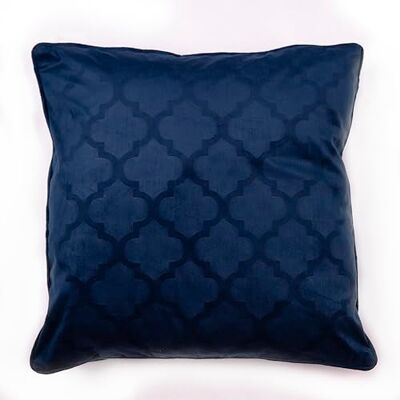 Chic Home Housse en velours gaufré MOROCCO 45x45 Bleu marine Chic Home Housse en velours gaufré MOROCCO 45x45 Bleu marine