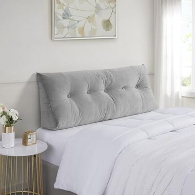 home sweet home collection Sweet Home Collection Oreiller triangulaire pour tête de lit pour tête de lit – Grand coussin triangulaire polyvalent pour support de lecture, grand lit, 150 cm, gris home sweet home collection Sweet Home Collection Oreiller triangulaire pour tête de lit pour tête de lit – Grand coussin triangulaire polyvalent pour support de lecture, grand lit, 150 cm, gris