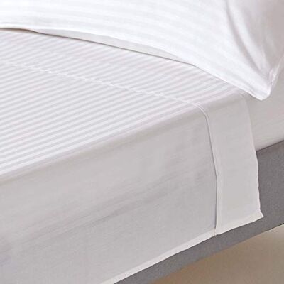 HOMESCAPES Drap Plat en Percale de Coton égyptien 330 Fils, Drap de lit Blanc 240 x 300 cm HOMESCAPES Drap Plat en Percale de Coton égyptien 330 Fils, Drap de lit Blanc 240 x 300 cm