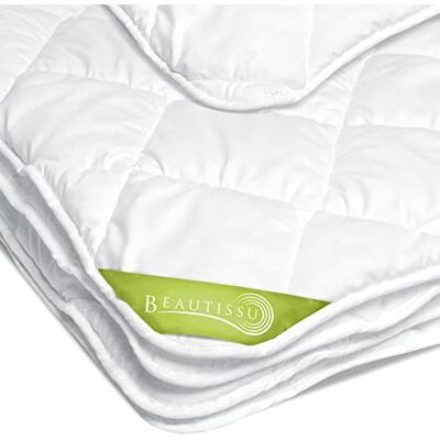 Beautissu Couette 4 Saisons 200 x 220 cm Blanc – Couette Légère Lit 2 Personnes, Couverture Chaude en Microfibre & Lavable à 60°– Douce & Confortable Tempérée Anti-Acariens – BeauNuit MD Beautissu Couette 4 Saisons 200 x 220 cm Blanc – Couette Légère Lit 2 Personnes, Couverture Chaude en Microfibre & Lavable à 60°– Douce & Confortable Tempérée Anti-Acariens – BeauNuit MD