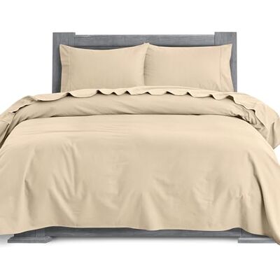 Elegant Comfort Parure de lit 4 pièces douce en flanelle 100% coton turc, de qualité supérieure, drap-housse à poches profondes, ultra doux, confortable, chaud et anti-bouloches, très grand lit Elegant Comfort Parure de lit 4 pièces douce en flanelle 100% coton turc, de qualité supérieure, drap-housse à poches profondes, ultra doux, confortable, chaud et anti-bouloches, très grand lit