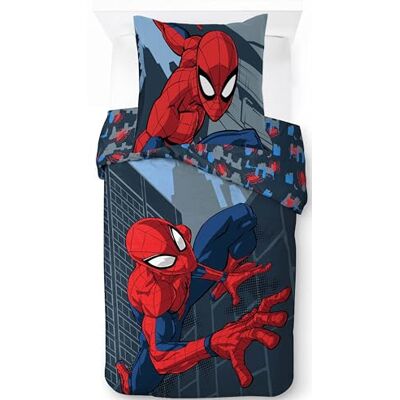 Jay Franco Marvel Spiderman Parure de lit 2 pièces super douce pour enfant avec taie d'oreiller Housse de couette uniquement (rembourrage non inclus), bleu foncé, 2 pièces pour lit simple Jay Franco Marvel Spiderman Parure de lit 2 pièces super douce pour enfant avec taie d'oreiller Housse de couette uniquement (rembourrage non inclus), bleu foncé, 2 pièces pour lit simple