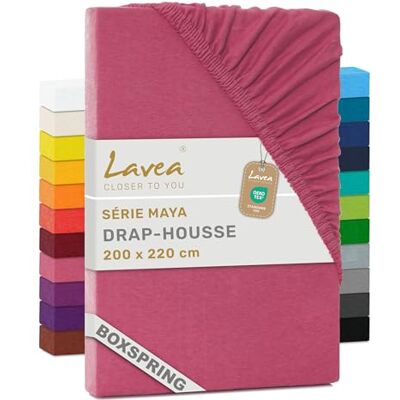 Lavea ® Drap-Housse 200x220 cm – Coton 100% Doux et Respirant – pour Matelas Épais Jusqu’à 35 cm – Jersey avec Élastique Tout Autour – Corail Lavea ® Drap-Housse 200x220 cm – Coton 100% Doux et Respirant – pour Matelas Épais Jusqu’à 35 cm – Jersey avec Élastique Tout Autour – Corail