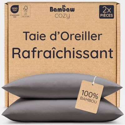 Bambaw Taie Oreiller Gris 65x65 Foncé Lot de 2 Drap en Bambou Anti Acariens Literie Taie pour Oreiller Doux Drap Refroidissant Housse Oreiller Ergonomique Housse Coussin 65x65 Bambaw Taie Oreiller Gris 65x65 Foncé Lot de 2 Drap en Bambou Anti Acariens Literie Taie pour Oreiller Doux Drap Refroidissant Housse Oreiller Ergonomique Housse Coussin 65x65