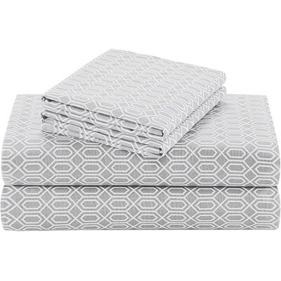 Comfort Spaces Parure de lit 3 pièces 100% coton, avec poche élastique de 30 cm pour matelas jusqu'à 35 cm, taie d'oreiller assortie, pour toutes les saisons, taupe diamant, pour lit simple Comfort Spaces Parure de lit 3 pièces 100% coton, avec poche élastique de 30 cm pour matelas jusqu'à 35 cm, taie d'oreiller assortie, pour toutes les saisons, taupe diamant, pour lit simple