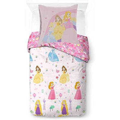 Jay Franco Disney Princess Parure de lit avec housse de couette de 140 x 200 cm et taie d'oreiller de 65 x 65 cm 100 % coton Pour lit simple de 90 x 190 cm à 90 x 200 cm Jay Franco Disney Princess Parure de lit avec housse de couette de 140 x 200 cm et taie d'oreiller de 65 x 65 cm 100 % coton Pour lit simple de 90 x 190 cm à 90 x 200 cm