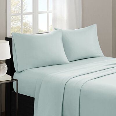 Madison Park 3M Microcell Parure de lit confortable, résistante aux plis et aux taches, avec poche de 40,6 cm de profondeur, toutes saisons, taie d'oreiller assortie, lit jumeau, écume de mer Madison Park 3M Microcell Parure de lit confortable, résistante aux plis et aux taches, avec poche de 40,6 cm de profondeur, toutes saisons, taie d'oreiller assortie, lit jumeau, écume de mer