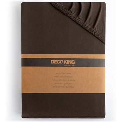 DecoKing Drap-Housse 200x220-220x240 cm 100% Coton Peigné Jersey Doux Drap Housse 200x220cm 220x240cm Marron Amber DecoKing Drap-Housse 200x220-220x240 cm 100% Coton Peigné Jersey Doux Drap Housse 200x220cm 220x240cm Marron Amber