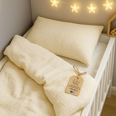 Totsy Baby Housse de Couette Bébé Mousseline 100 x 135 cm Coton – Parure de Lit avec Taie d'Oreiller 40 x 60 cm & Fermeture Éclair – Linge de Lit Enfant Mousseline Garçon Fille Oeko-Tex Beige clair Totsy Baby Housse de Couette Bébé Mousseline 100 x 135 cm Coton – Parure de Lit avec Taie d'Oreiller 40 x 60 cm & Fermeture Éclair – Linge de Lit Enfant Mousseline Garçon Fille Oeko-Tex Beige clair