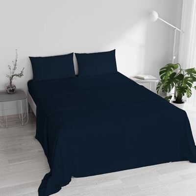 Linge de lit italien Maxcolor - Linge bleu foncé Linge de lit italien Maxcolor - Linge bleu foncé