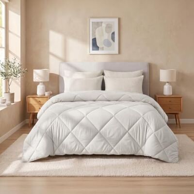 SLEEP COMFY Couette d'été confort 2 en 1 1 sans housse et couette matelassée en microfibre lavable avec certificat OEKO-TEX SLEEP COMFY Couette d'été confort 2 en 1 1 sans housse et couette matelassée en microfibre lavable avec certificat OEKO-TEX