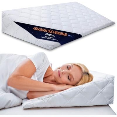 Totsy Baby Coussin de Lecture pour Lit & Triangulaire Tête de Lit 45x90 cm Oreiller Anti Reflux Rehausseur Matelas Adulte – Housse Lavable Öko-Tex Totsy Baby Coussin de Lecture pour Lit & Triangulaire Tête de Lit 45x90 cm Oreiller Anti Reflux Rehausseur Matelas Adulte – Housse Lavable Öko-Tex