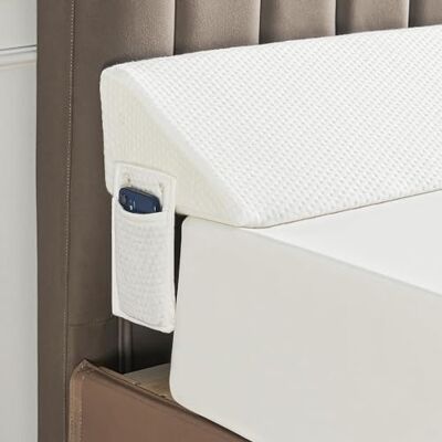 Zenithia Coussin cale pour matelas Queen size, avec poche latérale, oreiller de tête de lit pour combler l'espace entre votre tête de lit et votre matelas (152 x 20 x 15 cm) Zenithia Coussin cale pour matelas Queen size, avec poche latérale, oreiller de tête de lit pour combler l'espace entre votre tête de lit et votre matelas (152 x 20 x 15 cm)