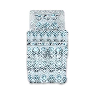 GEMITEX Parure de lit en coton, 100% coton, respirant, sans substances nocives, qualité certifiée standard 100 par OEKO-TEX confiance en textile, simple, G24/BLUE, conçue en Italie GEMITEX Parure de lit en coton, 100% coton, respirant, sans substances nocives, qualité certifiée standard 100 par OEKO-TEX confiance en textile, simple, G24/BLUE, conçue en Italie