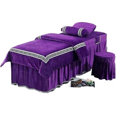 XPJYUA Parure de lit 4 pièces pour salon de beauté Couvre-lit épais et spa de massage (05, drap plat_70 x 185 cm) XPJYUA Parure de lit 4 pièces pour salon de beauté Couvre-lit épais et spa de massage (05, drap plat_70 x 185 cm)