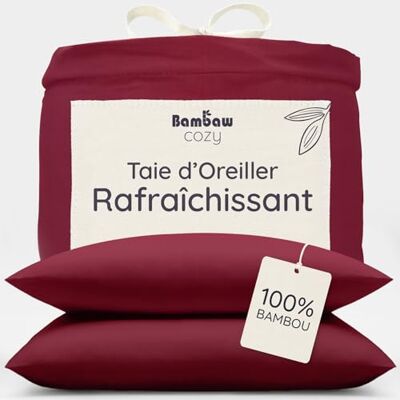 Bambaw Taie D Oreiller 65x65 Bordeaux Lot de 2 Tissu Bambou Housse Oreiller Anti Acariens Housse De Coussin Tout Doux Drap Refroidissant Housses De Coussin Protege Oreiller 65x65 Bambaw Taie D Oreiller 65x65 Bordeaux Lot de 2 Tissu Bambou Housse Oreiller Anti Acariens Housse De Coussin Tout Doux Drap Refroidissant Housses De Coussin Protege Oreiller 65x65