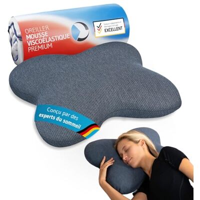 Third of Life Coussin à Mémoire de Forme ACAMAR QuickDry, Oreiller en Mousse Viscoélastique Pour Dormir sur le Côté, Taie avec Thermorégulation et à Séchage Rapide, Coussin cervical 55x47, Oreiller Papillon Third of Life Coussin à Mémoire de Forme ACAMAR QuickDry, Oreiller en Mousse Viscoélastique Pour Dormir sur le Côté, Taie avec Thermorégulation et à Séchage Rapide, Coussin cervical 55x47, Oreiller Papillon