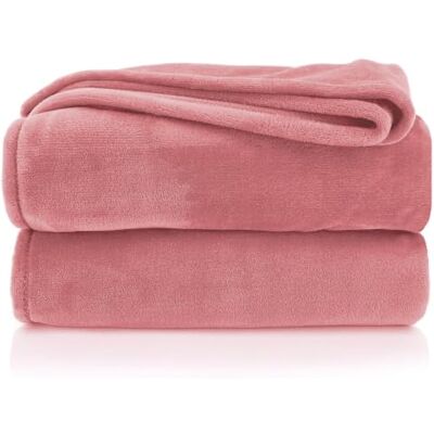 heimtexland Plaid douillet en flanelle chaude Certifié Oekotex Couvre-lit Couverture de canapé Non pelucheuse Super douce XXL 220 x 240 cm Type 380 Rose des bois heimtexland Plaid douillet en flanelle chaude Certifié Oekotex Couvre-lit Couverture de canapé Non pelucheuse Super douce XXL 220 x 240 cm Type 380 Rose des bois