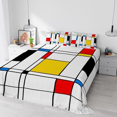 Italian Bed Linen Parure de lit impression numérique rêve d'auteur, couverture totale, fabriquée en Italie, pour lit double, 66 Italian Bed Linen Parure de lit impression numérique rêve d'auteur, couverture totale, fabriquée en Italie, pour lit double, 66