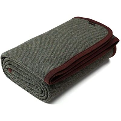 ACUSHLA Couverture chaude en laine mérinos Couverture de camping 160 x 200 cm (laine) Militaire (olive) ACUSHLA Couverture chaude en laine mérinos Couverture de camping 160 x 200 cm (laine) Militaire (olive)