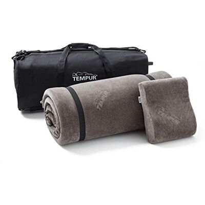 TEMPUR Kit de voyage 3 pièces avec chariot pratique, coussin de nuque de voyage et matelas de voyage pour les déplacements, 5,5 kg, anthracite TEMPUR Kit de voyage 3 pièces avec chariot pratique, coussin de nuque de voyage et matelas de voyage pour les déplacements, 5,5 kg, anthracite