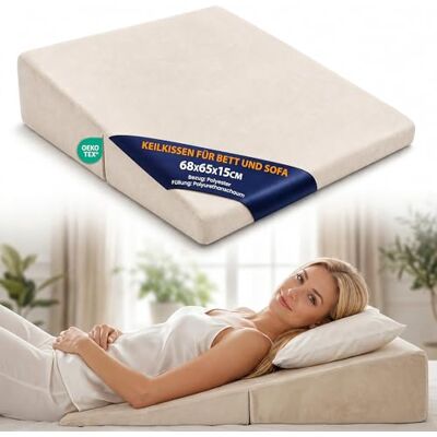 Totsy Baby Coussin de Lecture pour Lit & Triangulaire Tête de Lit 68x65 cm Oreiller Anti Reflux Rehausseur Matelas Adulte – Coussin Lecture Lit Dossier de Lit – Housse Lavable Öko-Tex Totsy Baby Coussin de Lecture pour Lit & Triangulaire Tête de Lit 68x65 cm Oreiller Anti Reflux Rehausseur Matelas Adulte – Coussin Lecture Lit Dossier de Lit – Housse Lavable Öko-Tex
