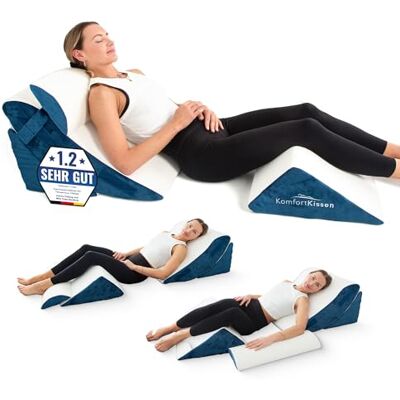 MKS Lot de 4 coussins ergonomiques Design multifonction 12 en 1 avec housse amovible et lavable pour dormir et lire MKS Lot de 4 coussins ergonomiques Design multifonction 12 en 1 avec housse amovible et lavable pour dormir et lire