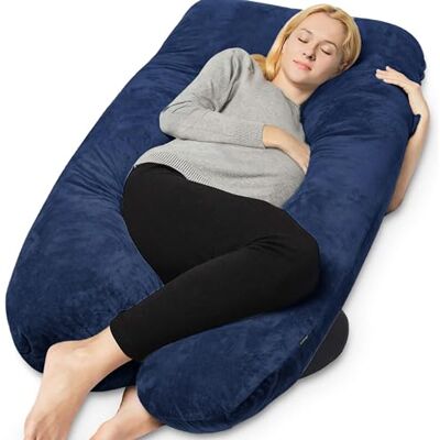 EarKings Oreiller de Grossesse Oreiller pour dormeur latéral 140 x 80 cm en Forme de U avec Housse Amovible Body Pillow Bleu EarKings Oreiller de Grossesse Oreiller pour dormeur latéral 140 x 80 cm en Forme de U avec Housse Amovible Body Pillow Bleu