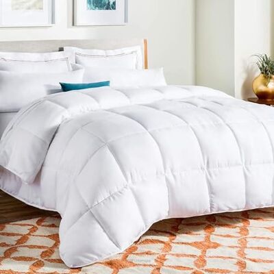 Linenspa Couette 4 saisons en microfibre – Ultra doux, Couette 220x240 cm, 2 personnes, Couverture Blanc Linenspa Couette 4 saisons en microfibre – Ultra doux, Couette 220x240 cm, 2 personnes, Couverture Blanc