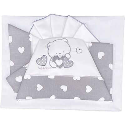 ANDY & HELEN Parure de lit avec housse de couette et taie d'oreiller pour lit maxi ANDY & HELEN Parure de lit avec housse de couette et taie d'oreiller pour lit maxi