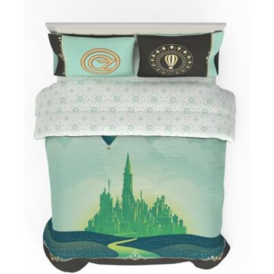 Franco Collectibles Wicked Elphaba and Glinda Bedding Parure de lit 5 pièces super douce réversible pour grand lit (produit sous licence officielle) Franco Collectibles Wicked Elphaba and Glinda Bedding Parure de lit 5 pièces super douce réversible pour grand lit (produit sous licence officielle)