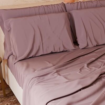 PETTI Artigiani Italiani Parure de lit double 4 pièces, douce et respirante, parure de lit avec drap plat, drap housse avec coins élastiques et 2 taies d'oreiller pour draps en poudre PETTI Artigiani Italiani Parure de lit double 4 pièces, douce et respirante, parure de lit avec drap plat, drap housse avec coins élastiques et 2 taies d'oreiller pour draps en poudre