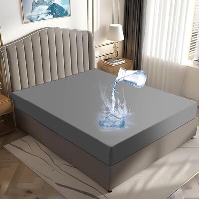 DUNSOO Protège-matelas 90 x 200 cm imperméable et respirant, lavable, hygiénique et anti-acariens (gris, 90 x 200 cm) DUNSOO Protège-matelas 90 x 200 cm imperméable et respirant, lavable, hygiénique et anti-acariens (gris, 90 x 200 cm)