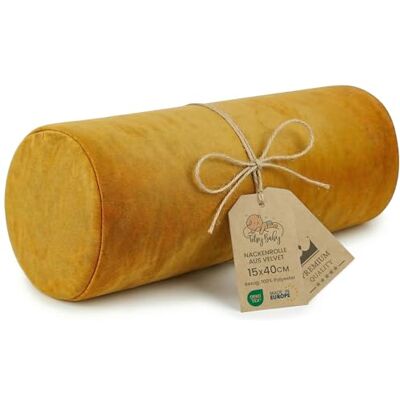 Totsy Baby Coussin traversin genoux et cervical pour dormir 40x15 cm Oreiller boudin de yoga cervicales et corps coussins en mousse et housse en Toffee Teinte Velours Totsy Baby Coussin traversin genoux et cervical pour dormir 40x15 cm Oreiller boudin de yoga cervicales et corps coussins en mousse et housse en Toffee Teinte Velours
