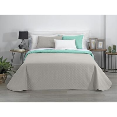 Estoralis AVA Couvre-lit mi-saison en microfibre douce Couette légère et double face Beige/Turquoise Pour lit de 180 cm (270 x 270 cm. Largeur x Hauteur) Estoralis AVA Couvre-lit mi-saison en microfibre douce Couette légère et double face Beige/Turquoise Pour lit de 180 cm (270 x 270 cm. Largeur x Hauteur)