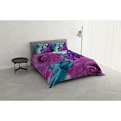 Italian Bed Linen KI-OSA Parure de lit 100% coton doux, fabriquée en Italie, pour lit double, KIO-645 Italian Bed Linen KI-OSA Parure de lit 100% coton doux, fabriquée en Italie, pour lit double, KIO-645