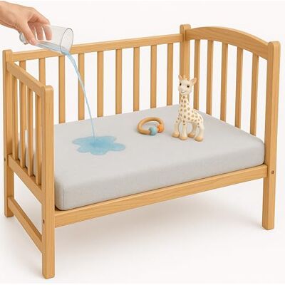 DUDU N GIRLIE Mini protège-matelas pour lit bébé 100 x 50 cm – Housse de coussin imperméable silencieuse – Économiseur d'espace – Drap-housse silencieux pour lit bébé enfant DUDU N GIRLIE Mini protège-matelas pour lit bébé 100 x 50 cm – Housse de coussin imperméable silencieuse – Économiseur d'espace – Drap-housse silencieux pour lit bébé enfant
