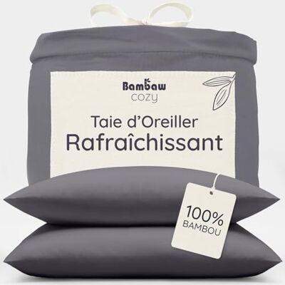 Bambaw Taie Oreiller 65x65 Noir Anthracite Lot de 2 Tissu Bambou Anti Acariens Literie Housse Coussin Doux Drap Refroidissant Taie D Oreiller Housse Coussin 65x65 Bambaw Taie Oreiller 65x65 Noir Anthracite Lot de 2 Tissu Bambou Anti Acariens Literie Housse Coussin Doux Drap Refroidissant Taie D Oreiller Housse Coussin 65x65