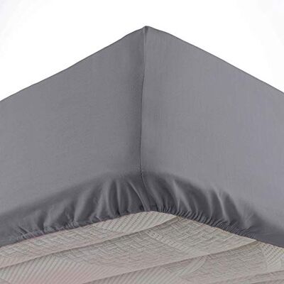 Douceur d'Intérieur , Drap Housse 2 Personnes 140 x 190 cm Microfibre Unie Oscar Anthracite, 100% Polyester 1643701 Douceur d'Intérieur , Drap Housse 2 Personnes 140 x 190 cm Microfibre Unie Oscar Anthracite, 100% Polyester 1643701
