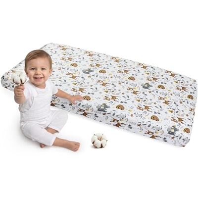 Medi Partners Jelonki šedá Drap-housse en coton - Lit 120x60 Medi Partners Jelonki šedá Drap-housse en coton - Lit 120x60