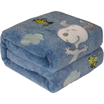Kanguru Snoopy Glow in the Dark Bleu Couverture polaire douce qui brille dans l'obscurité, plaid microfibre 130 x 150 cm, idée cadeau Noël ou anniversaire, enfant ou enfant, idéal pour chambre ou Kanguru Snoopy Glow in the Dark Bleu Couverture polaire douce qui brille dans l'obscurité, plaid microfibre 130 x 150 cm, idée cadeau Noël ou anniversaire, enfant ou enfant, idéal pour chambre ou