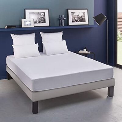 Bultex Protège Matelas Coton Doux Bonnet Extensible 20 à 30 cm 180x200 Coton Blanc Uni Bultex Protège Matelas Coton Doux Bonnet Extensible 20 à 30 cm 180x200 Coton Blanc Uni