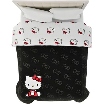 Franco Hello Kitty Bedding Couette réversible en microfibre super douce pour grand lit (produit sous licence officielle) Franco Hello Kitty Bedding Couette réversible en microfibre super douce pour grand lit (produit sous licence officielle)