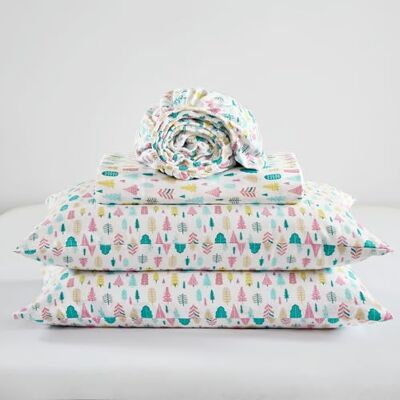 Intelligent Design Parure de lit 3 pièces en flanelle 100% coton douce, confortable, respirante, festive et adorable, poche profonde pour matelas jusqu'à 35,6 cm, lit simple XL, arbres de vacances Intelligent Design Parure de lit 3 pièces en flanelle 100% coton douce, confortable, respirante, festive et adorable, poche profonde pour matelas jusqu'à 35,6 cm, lit simple XL, arbres de vacances