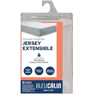 Bleu Calin Rénove Matelas Élastique, Protège-Matelas Extensible, Housse Intégrale avec Fermeture à Glissière, Alèse 1 Personne, 90x190 cm Bleu Calin Rénove Matelas Élastique, Protège-Matelas Extensible, Housse Intégrale avec Fermeture à Glissière, Alèse 1 Personne, 90x190 cm