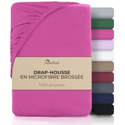 NatureMark Drap-housse en microfibre Doux, respirant et facile d'entretien Doux pour la peau, séchage rapide et indéformable 90 x 200 cm Rose NatureMark Drap-housse en microfibre Doux, respirant et facile d'entretien Doux pour la peau, séchage rapide et indéformable 90 x 200 cm Rose