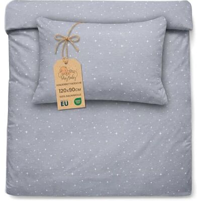 Totsy Baby Parure de Lit Bébé 90 x 120 cm en Coton – Housse de Couette Réversible 90x120 & Taie d'Oreiller 40x60 cm avec Fermeture Éclair – Linge de Lit Enfant Garçon Fille Oeko-Tex Galaxie Totsy Baby Parure de Lit Bébé 90 x 120 cm en Coton – Housse de Couette Réversible 90x120 & Taie d'Oreiller 40x60 cm avec Fermeture Éclair – Linge de Lit Enfant Garçon Fille Oeko-Tex Galaxie