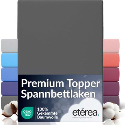 etérea Himmlische Qualität etérea Drap-Housse Jersey Surmatelas 240x220 cm Anthracite etérea Himmlische Qualität etérea Drap-Housse Jersey Surmatelas 240x220 cm Anthracite