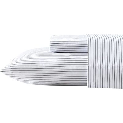 Nautica Parure de lit pour lit double, drap-housse à poche profonde et taie d'oreiller, décoration d'intérieur décontractée (rayures yacht grises, lit double) Nautica Parure de lit pour lit double, drap-housse à poche profonde et taie d'oreiller, décoration d'intérieur décontractée (rayures yacht grises, lit double)